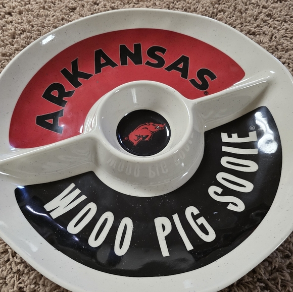 Arkansas Razorbacks chips and dip bowl - Picture 3 of 8
